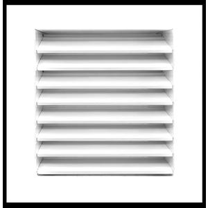 HVAC Premium 24"W x 24"H Aluminum Exterior Gable Louver Vent for Walls & Crawlspace - Weather-Resistant Air Grille with Screen Mesh - White [Outer Dimensions 25.75"W x 25.75"H]
