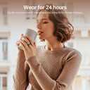 2 x Smart Ring with Call/Clock/Events Alerts, No APP Subscription, Body Temp/Heart Rate/Women's Health Tracker, 5ATM Waterproof Fitness Ring for Android & iOS Only Sizing Kit(6-14#)