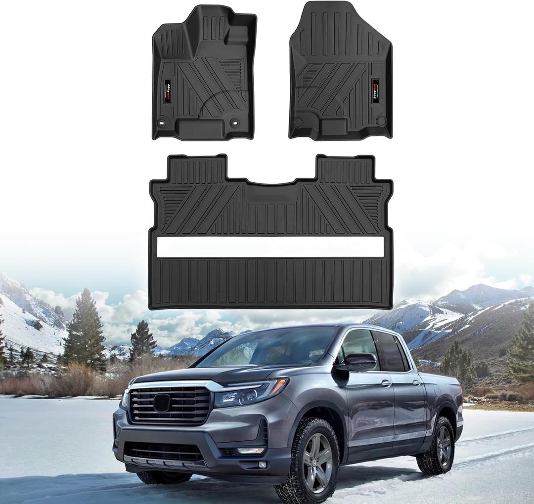 Custom for 2017-2025 2026 Honda Ridgeline Floor Mats 2 Rows All Weather TPE Protection Mats (for 2017-2026 Honda Ridgeline Accessories)
