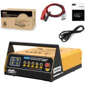 AUTOOL Flash Reprogramming Power Supply 150A, Car Battery Charger with Battery Maintainer Mode, Adjustable Charging Current Voltage, for Lead-Acid Battery