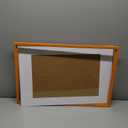 wyooxoo 16x24 Poster Frame Orange Made of Solid Wood Picture Frames Display Pictures 12x18 with Mat or 16x24 Without Mat Colorful Frame For Horizontal Vertical Wall Mounting