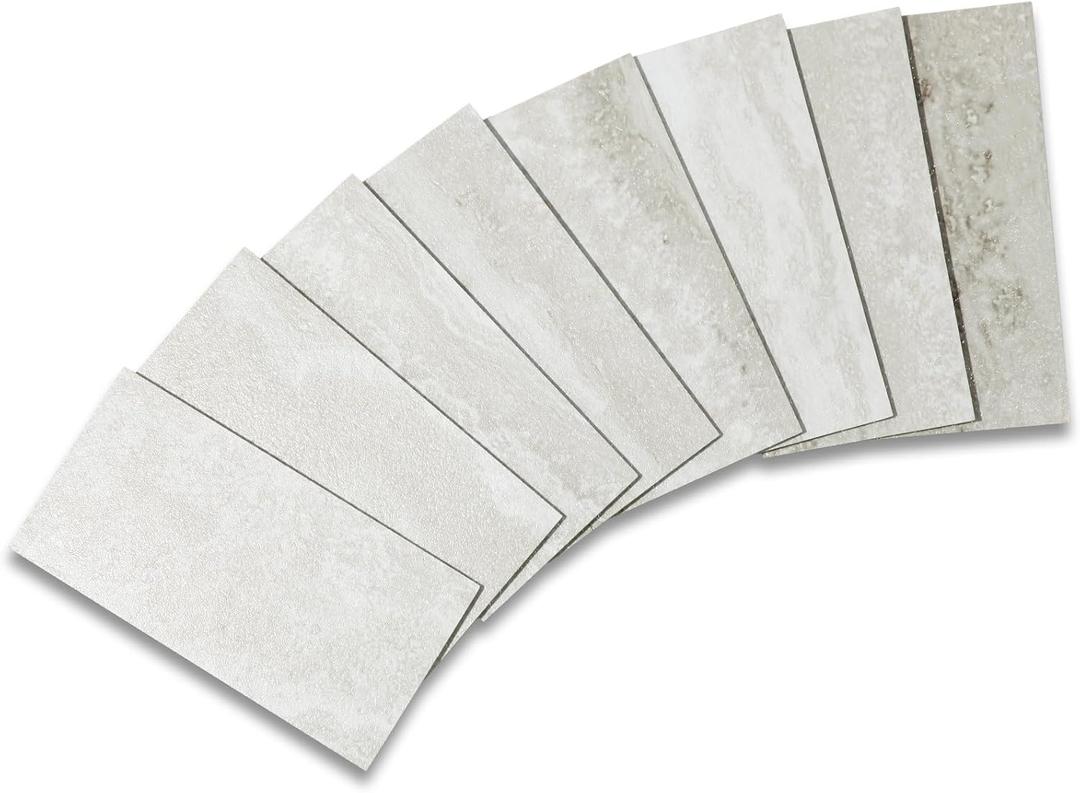 Yipscazo Peel and Stick backsplash 3 x 6 Inches 3D PVC Composite Wall Tile Stick on Backsplash Tile for Kitchen Bathroom, Laundry Room, Fireplace(Cave Stone, 100 Pieces)
