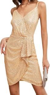 Womens Sequin Sleeveless Sexy Dress V Neck Ruffled Party Club Glitter Cocktail Dresses (Small) Womens Sequin Sleeveless Sexy Dress V Neck Ruffled Party Club Glitter Cocktail Dresses (Small)