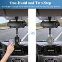Car Phone Holder Mount, Rear View Mirror Phone Holder, Rotatable and Retractable Phone Holders for Your Car Compatible with iPhone Samsung All 4-7 Inch Cell Phones