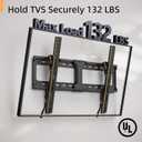 IWORKBOARD 55 65 75 85 inch Tilting TV Wall Mount for 32-90 '' TVs, Low Profile TV Mount Bracket, Safe Lock & Quick Release, Max VESA 600x400mm, 24 inch Studs,132 lbs, Fit Most 55+ 75+ 85+ 86 TVs