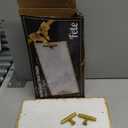 Guest Towel Holder Tray for Bathroom - Premium Marble Tray with Gold Rim - Bathroom Hand Towel Tray, The Perfect Vanity Tray for Bathroom. Ideal Valentines Day Gift.