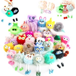 YALARY 30 Pcs Cute Plush Keychains - Keychains Easter Egg Gifts Kawaii Keychain Bulk for Birthday Goodie Bags Toys Classroom Prizes Party Favors
