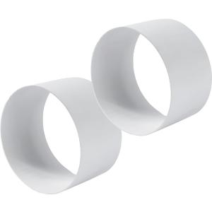 Vent Systems 4" Inch - Pack of 2 - Female Fit in-line Air Vent Duct Couplers for 4 inch Pipe - Straight Inline Ventilation Pipe - Plastic Ducting Connector for Cooling Heating Ventilation HVAC Systems