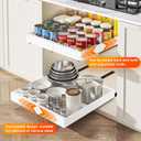 2 Pack Expandable Pull Out Cabinet Organizer,16.54" Deep,White