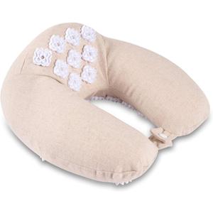 Kanjo Memory Foam Acupressure Neck Pillow - High Density Memory Foam Core - Travel Accessory Pillow - Relieves Neck Pain and Back Pain - Includes Carry Bag