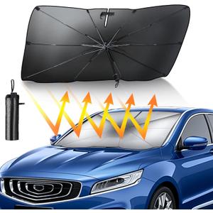 Car Windshield Sunshade Umbrella, Foldable Windshield Sun Shade for Insulation, Front Window Visor Car Shade, Windshield Cover (57 * 31 in)