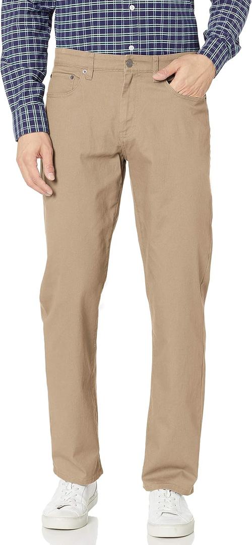 Amazon Essentials Men's Athletic-Fit 5-Pocket Stretch Twill Work Pants, Big & Tall (34W x 30L, Khaki Brown)