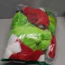 Vanfunny Green Monster Santa Claus Costume Set for Adults, 7PCS Christmas Santa Outfit Suit, Festive Xmas Halloween Cosplay Costumes (Green, Adult-S/M)