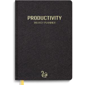 A5 Undated Weekly Planner  Crush Goals, Master Time & Build Better Habits | Goal & Time Management Planner for Work, 120 GSM No-Bleed Paper, Linen Hardcover Productivity Planner by quirrel