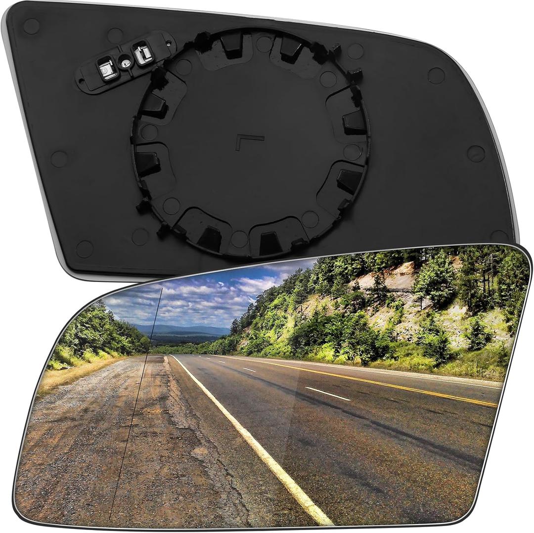 Driver Side Mirror Replacement for BMW 5 Series E60 E61 2004 2005 2006 2007 2008 2009 - Left Side Mirror Glass, Rear View Mirrors Glass with Power Heated White