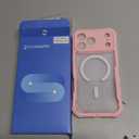 Seacosmo for iPhone 17 Pro Max Case, Full Body Bumper with Built-in Tempered Glass Privacy Screen Protector and Camera Lens Protection, Compatible with MagSafe, Shockproof Phone Case, 6.9", Pink