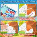 90shine 2PCS Sticker Books for Kids Boys Ages 4-8 Dinosaur Space Designs Party Gift Create 22 Pictures