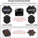 Cadence & Speed Sensor for Cycling, Wireless Bluetooth & ANT+ RPM Sensor for Road, Spin & Indoor Bikes, Compatible with Zwift