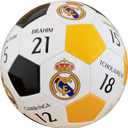 Maccabi Art Official Real Madrid Soccer Ball, Size 5 Football, Authentic Club Logo, Premium Fan Collectible for Training, Play & Display (Player's Name and Number)