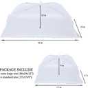 ZMCINER 8 Pack Food Tents Food Covers for Outside Mesh Screen Include 2 Extra Large (40"X 24") & 6 Standard (17"X 17") Collapsible and Reusable Mesh Food Covers for Outdoors, Fruit Cover