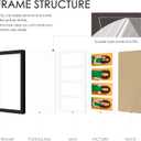DUENPY 8x20 Collage Frame For 4 4x6 Photos Black, 8x20（4x6 opening）