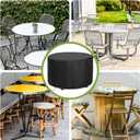 Round Patio Bar Height Table and Chair Cover 90 Inch, Outdoor Round Tall High Patio Table Cover for Patio Rounds Furniture, Patio Set Covers Waterproof Outdoor - 90 X 43 Inch, Black