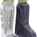 ARUNNERS Walking Boot Cover for Medical Brace Orthopedic and Fracture Cast with Integrative Slip-Resistant Rubber Sole (Black, Tall, Large)