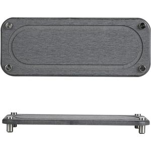 Quick Dry Diatomaceous Drying Mat 28x11cm for Kitchen or Bathroom Countertops Absorbent Stone Tray with Striped Ditch Pattern and Silicone Footpads (Black)