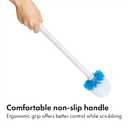OXO Good Grips Compact Toilet Brush & Canister, Toilet Bowl Brush and Holder with Automatic Canister Door, Bathroom and Small Spaces Cleaning Supplies Essential