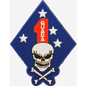 Officially Licensed United States Marine Corps USMC, 1st Marines Guadalcanal Campaign Patch, with Iron-On Adhesive
