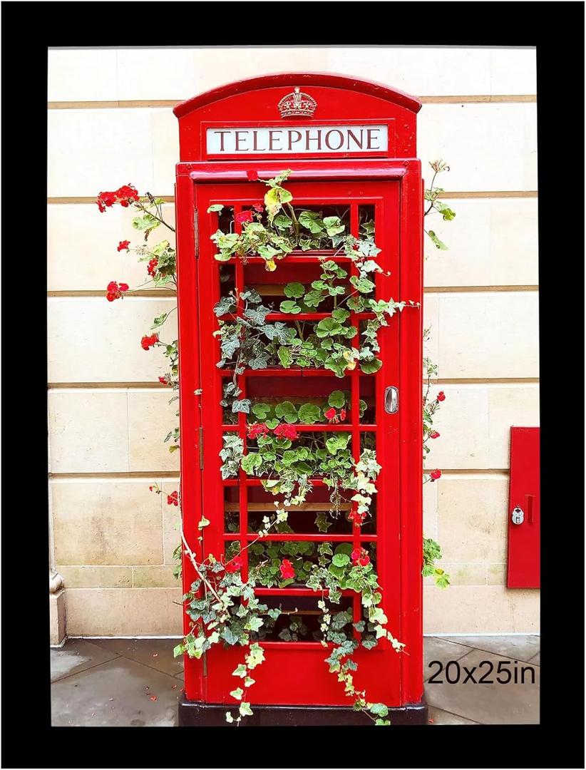 SESEAT 20x25 Picture Frame Black, Wall Hanging Poster Frames, Display Pictures 20 x 25 without Mat, 1 Pack