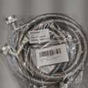 4ft Stainless Steel Washing Machine Hose with 90 Degree Elbows 2 Packs Braided Premium Washer Hoses Supply Lines-Washer Hoses 4ft Hot and Cold Striped Water Connection-by MIFLUS