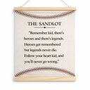The Sandlot Quote-Boys Room Wall Art-Baseball Sign-Baby Banner Gift Shower-Canvas Hanging Flag Banner Wall Sign Decor Gift for Nursery Bedroom Playroom Front Door Baby Kids Boy/Girls Teen