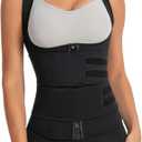 Corset Top Bodysuit Plus Size Black Shapewear Waist Trainer Corset Top (Black, XXL)