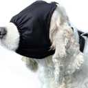 NACOCO Dog Calming Cap Eye Mask Nylon Shading Pet Mask Muzzle for Grooming Anti Car Sickness (Black,L)