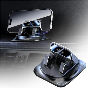 Car Dashboard Phone Holder 360 Rotatable,Portable Anti-Slip Car Phone Holder Horizontal & Vertical Place,Strong Self-Adhesive Dashboard Cell Phones Holders Cars Accessories