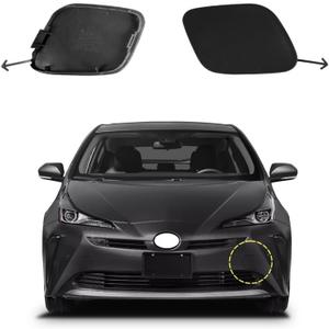 Car Front Bumper Tow Hook Cover Compatible with Toyota Prius 2019 2020 2021 2022 Trailer Cover Cap 52128-47910 Small Lid Towing Eye Cap Unpainted (Unpainted left Driver Side)