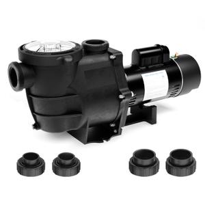 Pipopa 2HP 6540GPH Pool Pumps Above Ground and Inground, 1725RPM/3450RPM 2-Speed Swimming Pool Pumps with Basket Strainer, 1.5 Inch and 2 Inch Pipe Fittings, Low Noise, Energy Efficient
