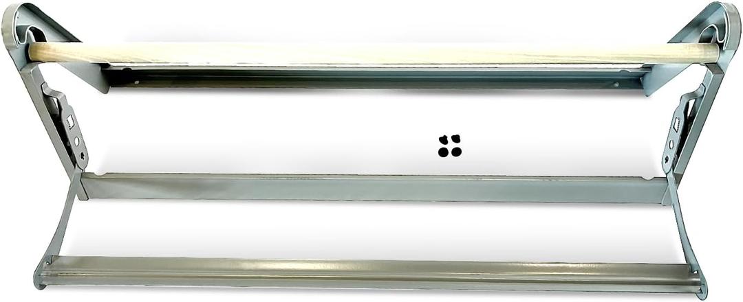 30 Inch Paper Roll Dispenser with Cutter, Desktop or Wall Mount Set Up