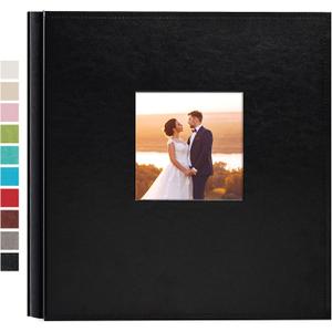 potricher Photo Album 4x6 1000 Photos Leather Cover Large Capacity Picture Albums with 1000 Horizontal and Vertical Pockets for Family Wedding Anniversary and Baby (Black)