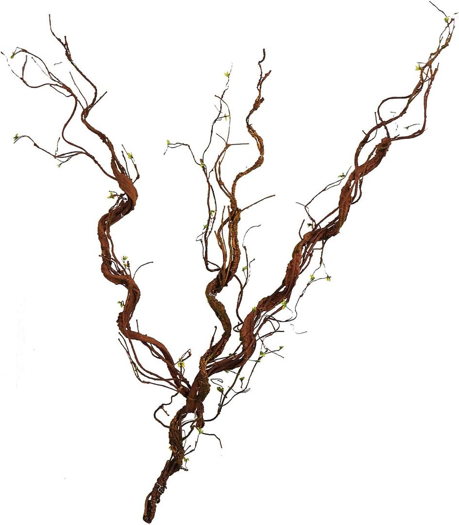 1Pcs 63in Wall Hanging Artificial Plants Tree Trunk Fake Cherry Tree Branches Rattan Liana Cane Vine for Wedding Outdoor Garden Home Living Room Christmas Decoration