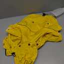 Dog Zip Up Raincoat with Reflective Buttons, Rain/Water Resistant, Adjustable Drawstring, Removable Hood, Raincoats with Legs 8lbs to 80lbs  - Yellow - Medium