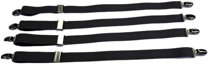 Shirt Lock Military Super Shirt Stays | Undergarment Shirt Garters with Slip Resistant Clips | One Size Fits Most