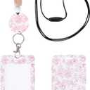 AFRITEE 2025 Christmas Lanyards with ID Holder - Cute Santa Claus Gingerbread Man Detachable Lanyard to Hang ID Card and Keys