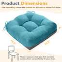 MAGIC ELEPHANT Chair Cushions for Dining Chairs, Memory Foam Kitchen Chair Cushions Set of 4, Non-Slip Thick Dining Room Chair Pads Seat Cushions, 15.5" x 15.5" x 4" (Aqua Blue)