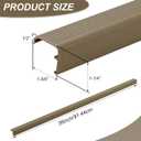 Briwooody 2 Packs Residential Threshold Cap 36'' Traditional Fixed Vinyl Cap Exterior Door Threshold Replacement for Residential Entry Door(Grey)