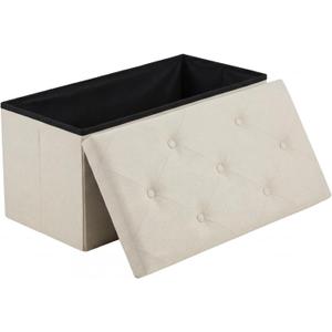 DUMOS 30 Inch Folding Storage Ottoman Bench, Large Hidden Storage Chest, 15"D x 30"W x 15"H