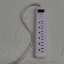6 Outlet Surge Protector Power Strip with Low-Profile Plug with 8ft Cord, 1000 Joules, White