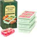 Silicone Soup Freezer Molds  3 Stackable Trays with Lids, Makes 9 Super Soup Cubes (1-Cup/250ml Each), Dishwasher Friendly Containers, Perfect for Broth, Butter, Meal Prep, Sauces, and Leftovers