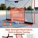 VEVOR Hockey Goal Goal and Backstop Net Set, 12x7 ft Durable Hockey Net with Extended Coverage, Lightweight Portable Complete Training Accessory Set, Easy Assembly, for Youth and Adults